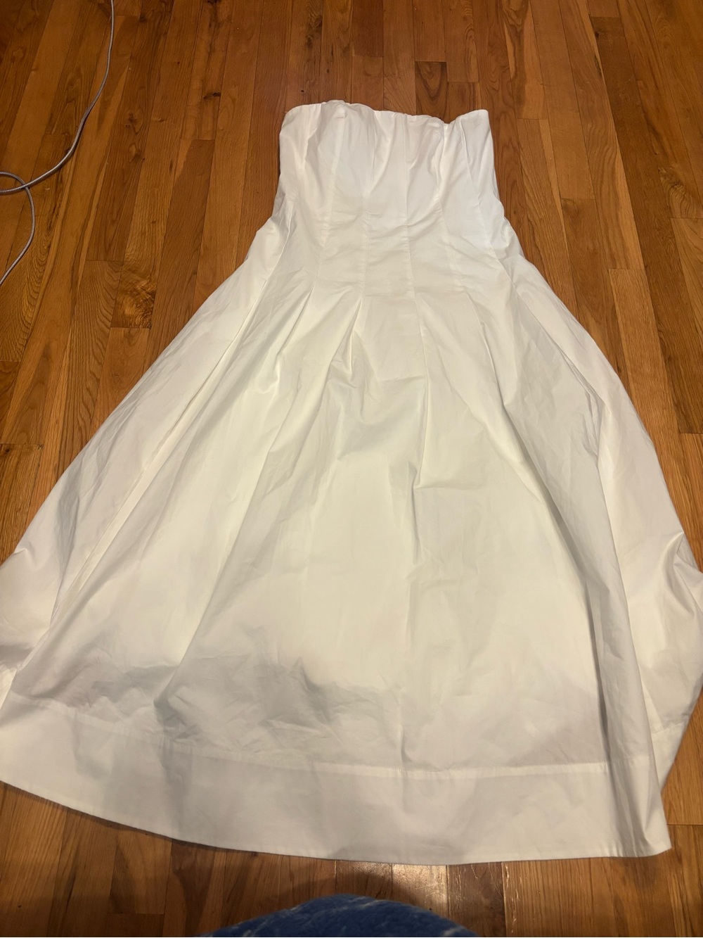 Strapless White A-Line Dress